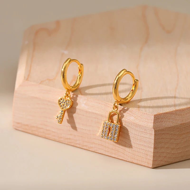 Lock & Key Earrings