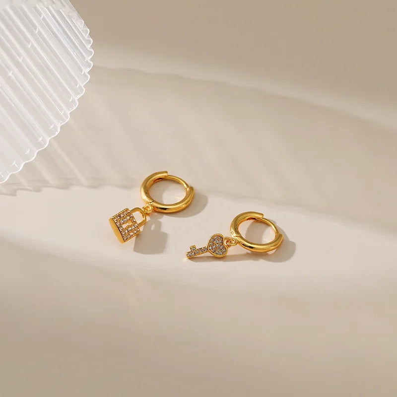 Lock & Key Earrings