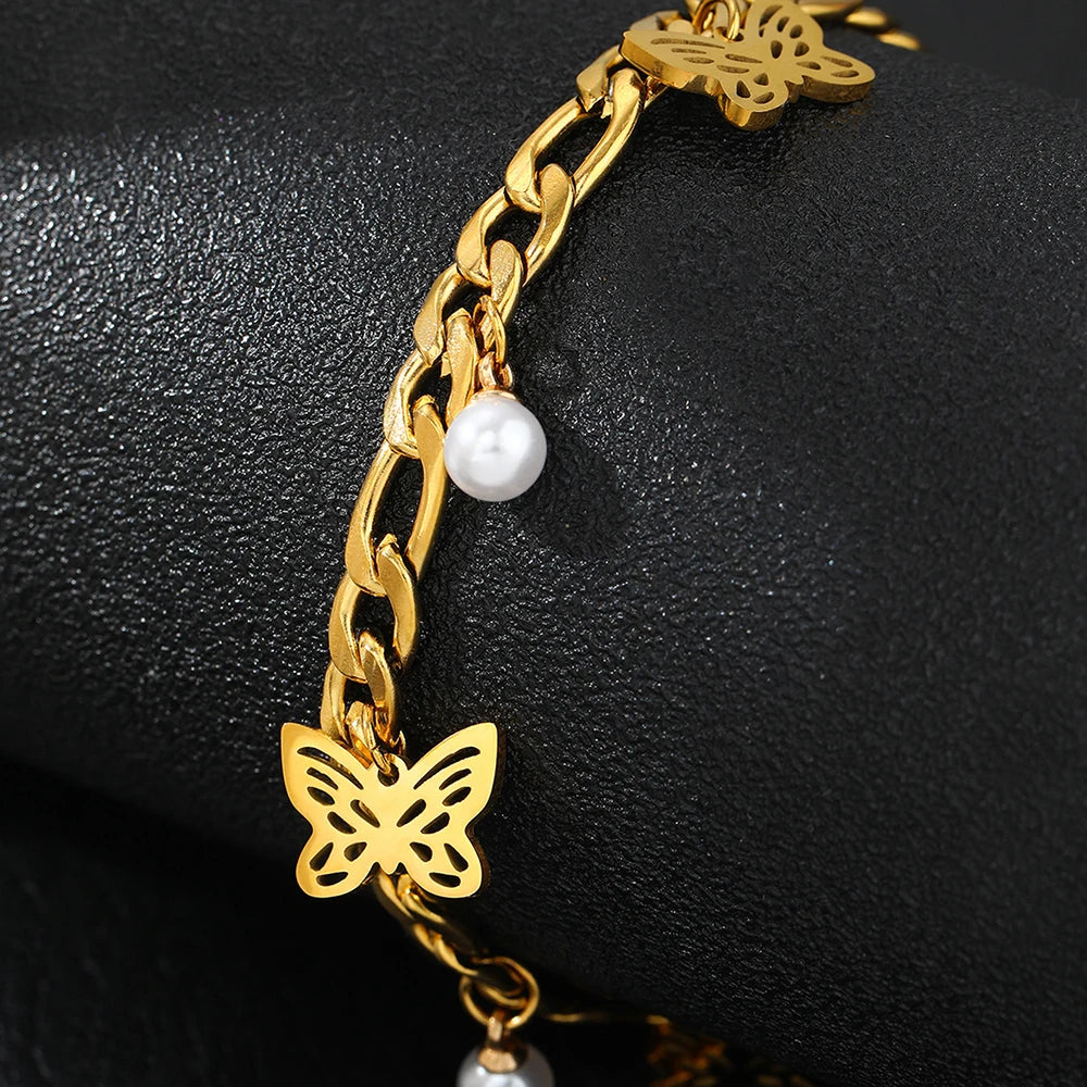 Butterfly Pearl Bracelet