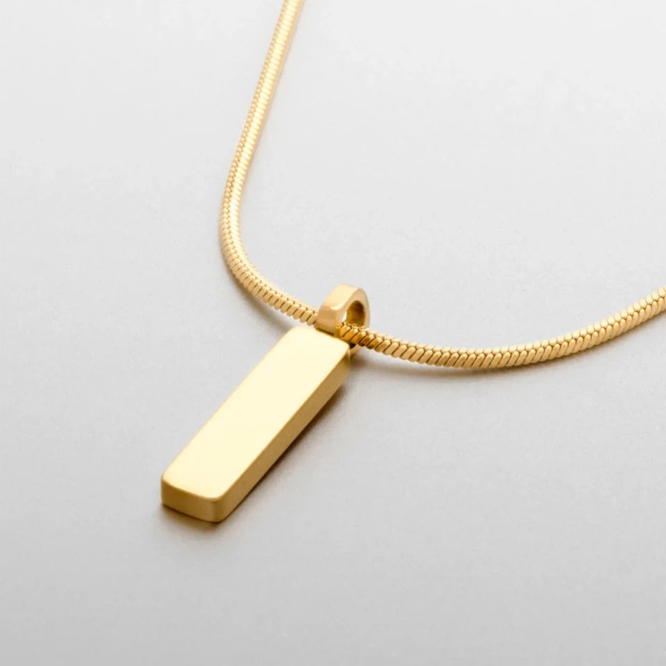 Unisex Minimalistic Ingot Chain