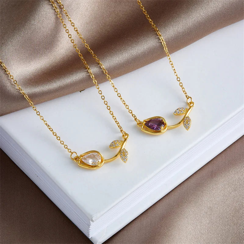 Crystal Tulip Necklace