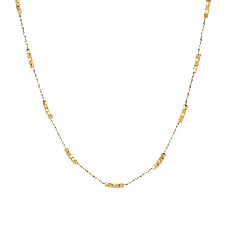 18k Geometric Segment Necklace