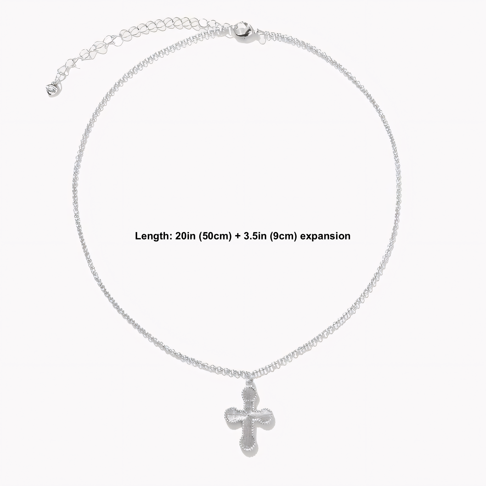 18k Sunburst Cross Necklace