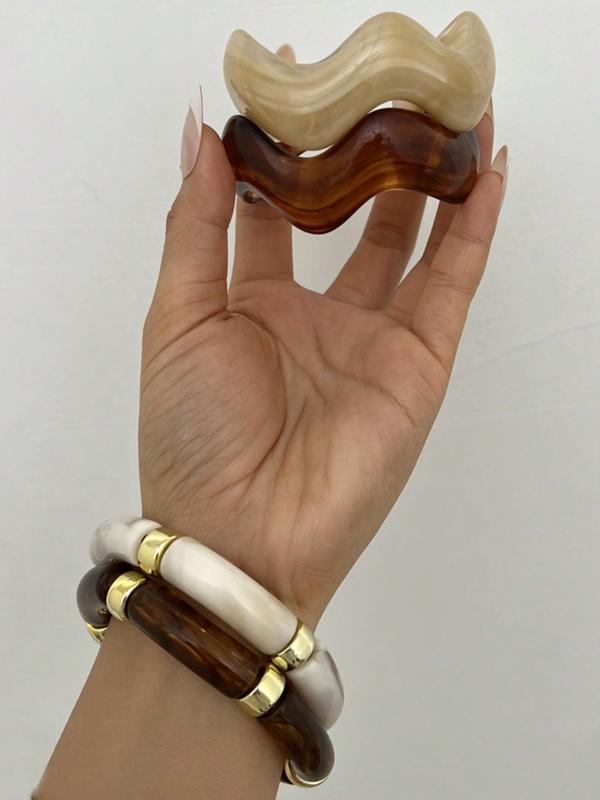4PC Boho Chunky Bangle Set