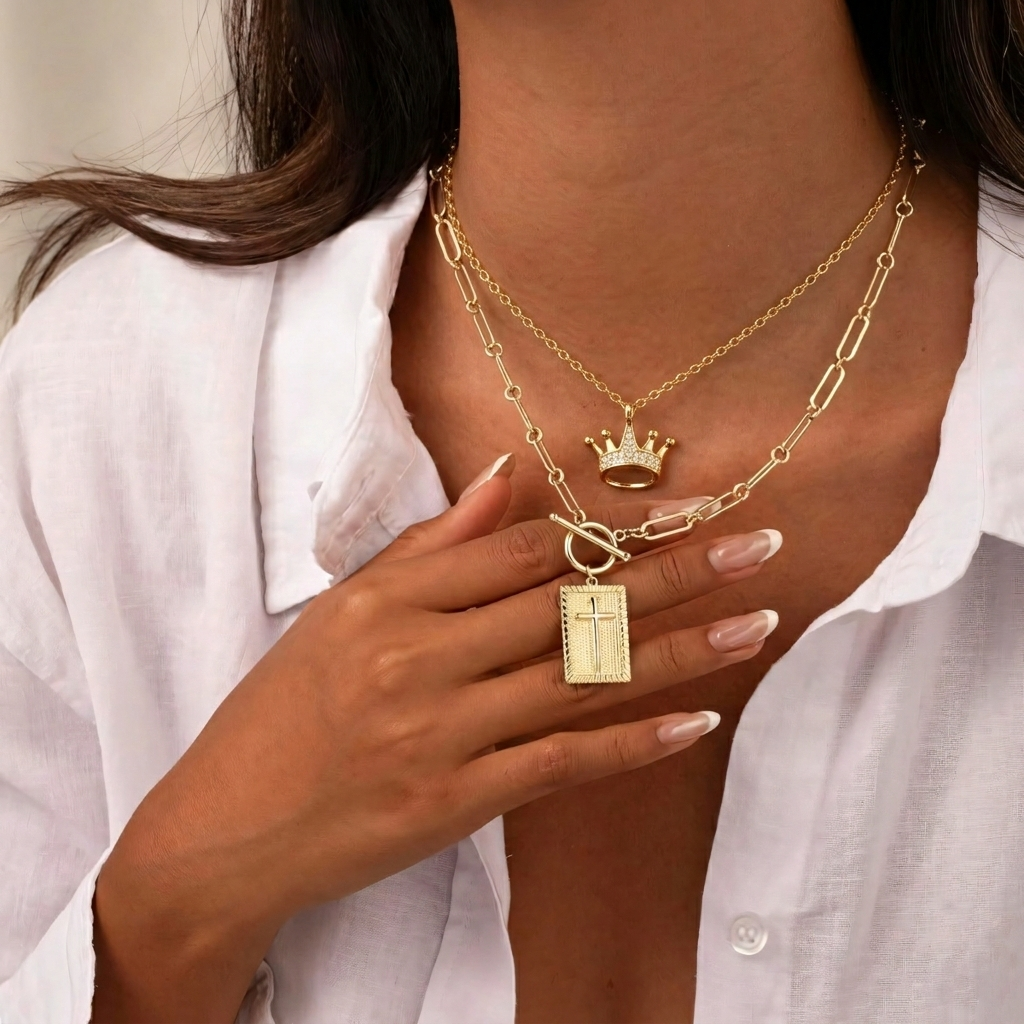 2PC Jesus Is King Necklaces