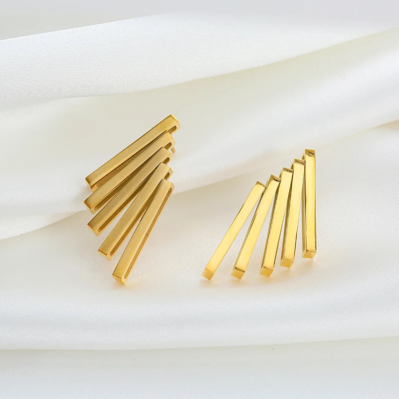 Minimal Geometric Bar Earrings