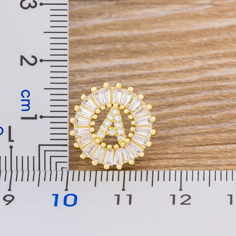 Diamond Initial Stud Earrings