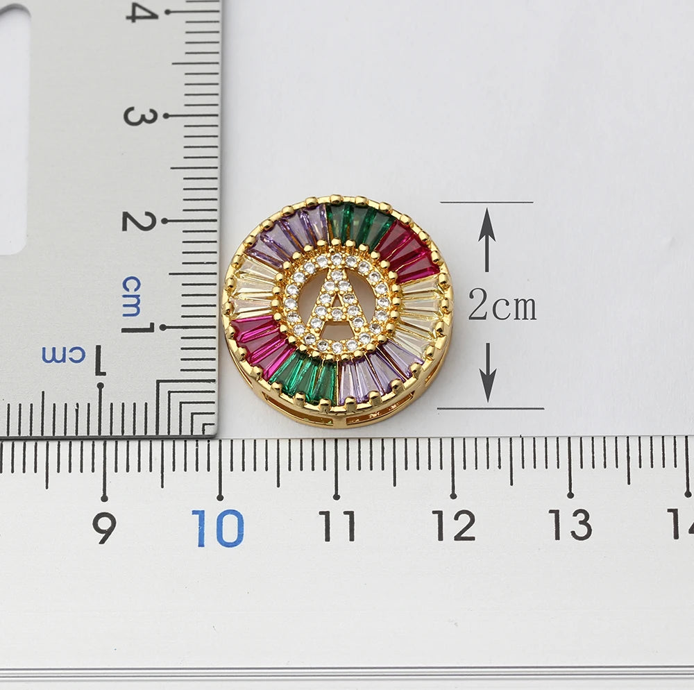 Colorful Diamond Initial Necklace