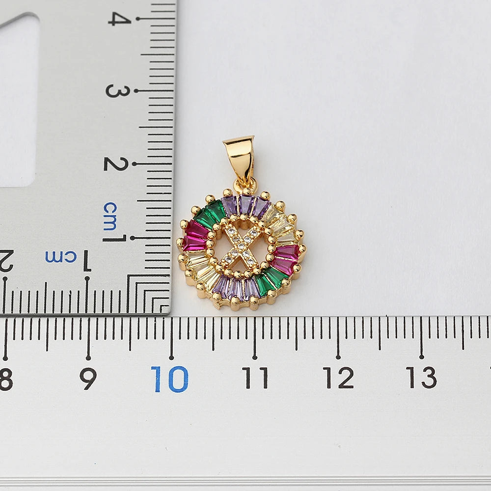 Colorful Diamond Initial Necklace 2.0