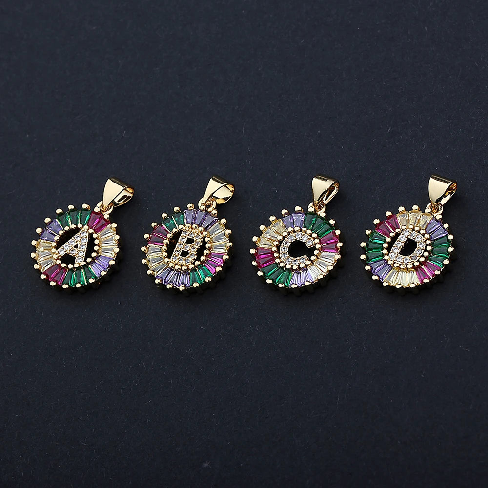 Colorful Diamond Initial Necklace 2.0