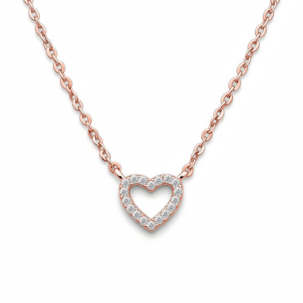 Crystal Open Heart Necklace
