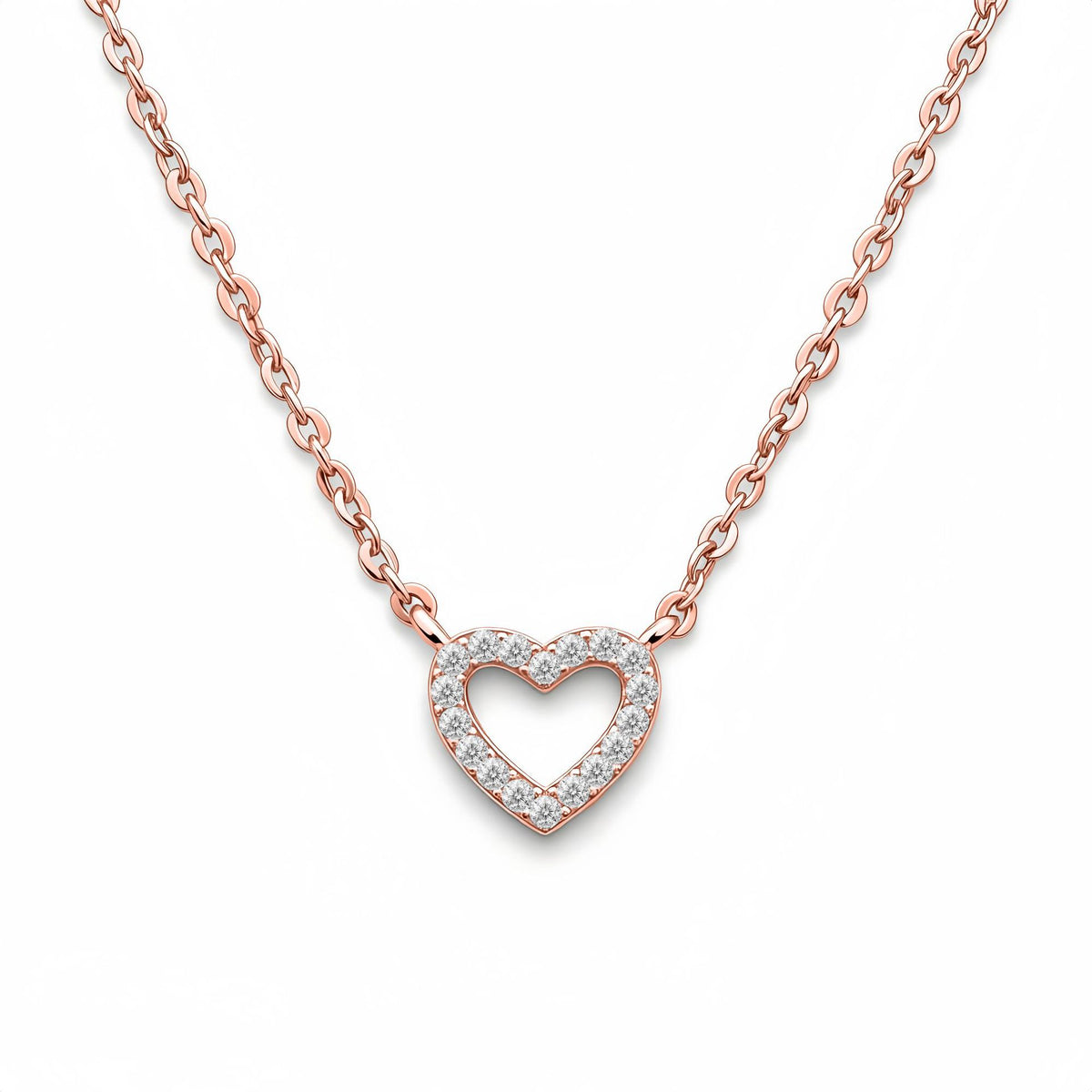 Crystal Open Heart Necklace