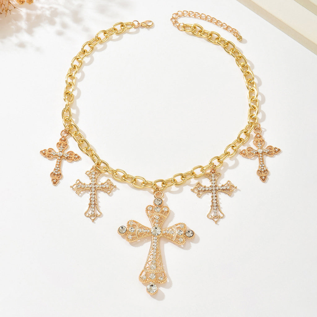 Chunky Cathedral Cross Necklace