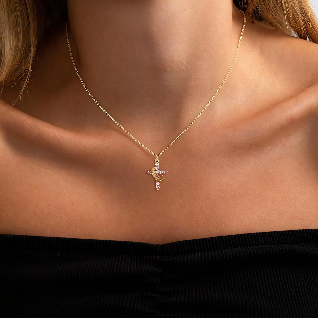 Crown Cross Necklace