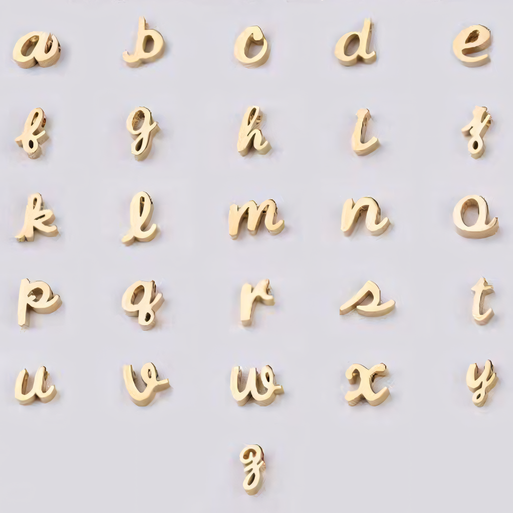 2pc 18k Dainty Initial Necklace