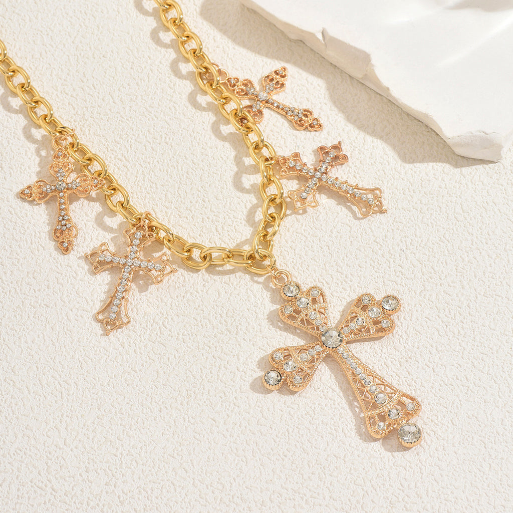 Chunky Cathedral Cross Necklace