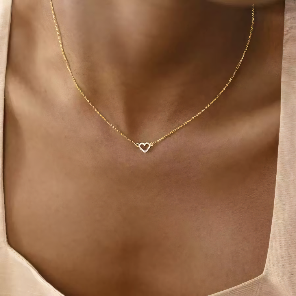 Crystal Open Heart Necklace