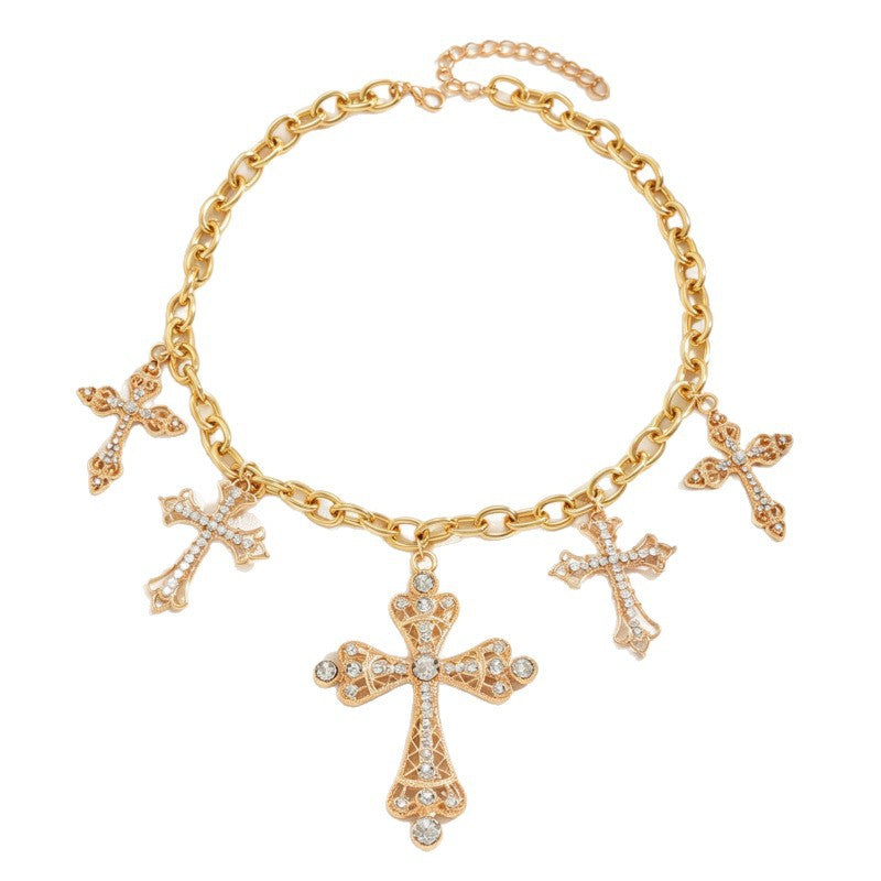 Chunky Cathedral Cross Necklace