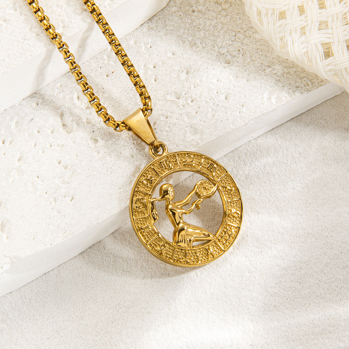 Zodiac Medallion Necklace