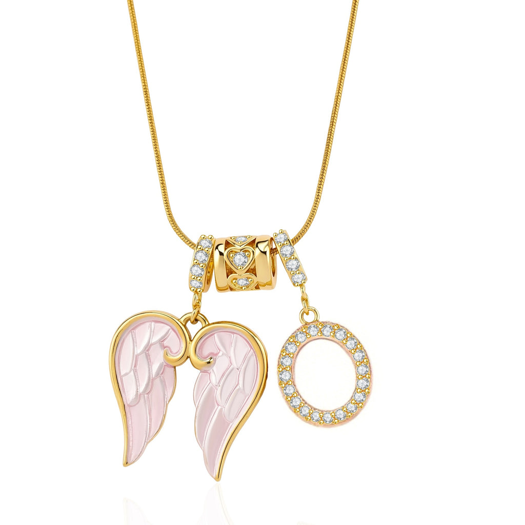 Guardian Angel Initial Necklace