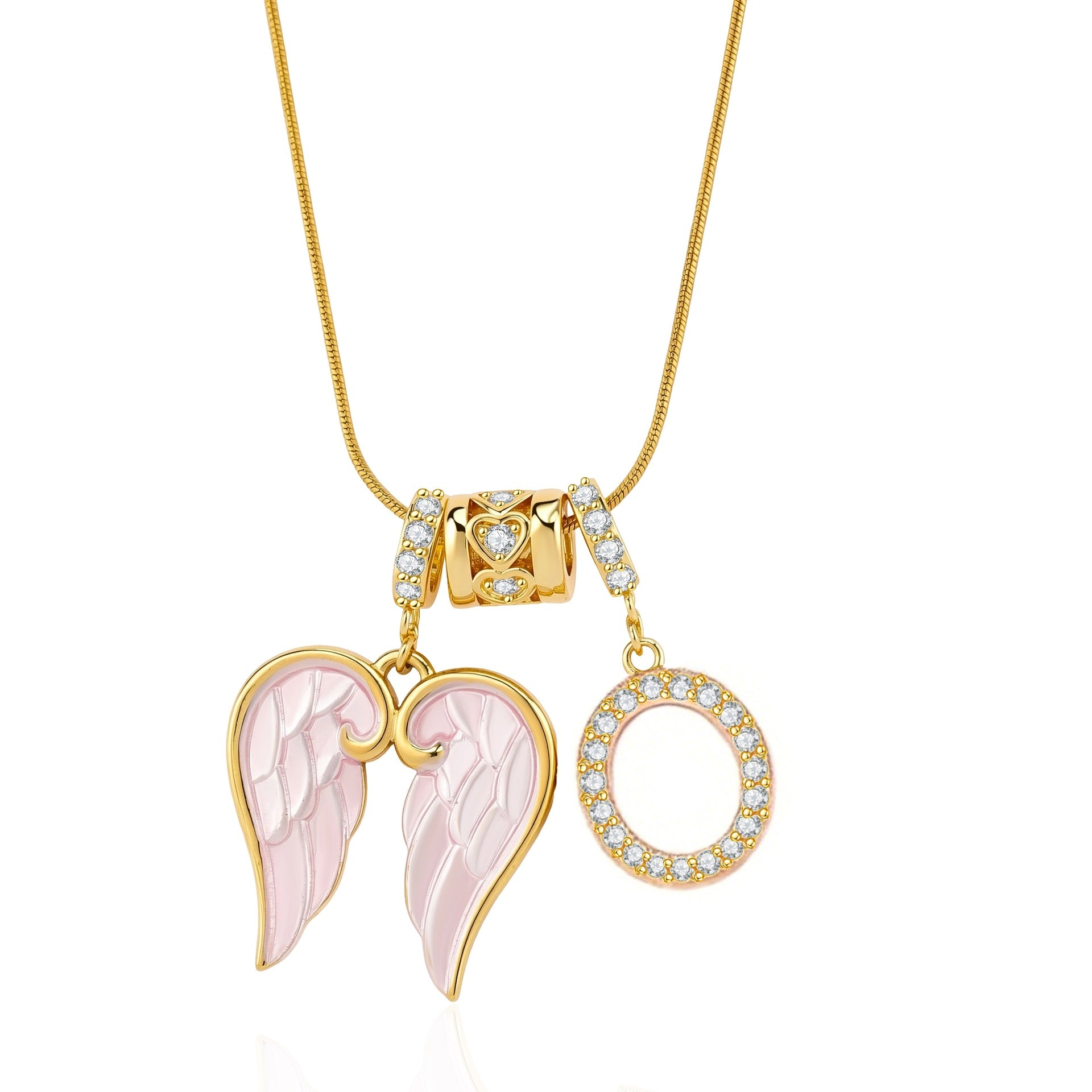 Guardian Angel Initial Necklace