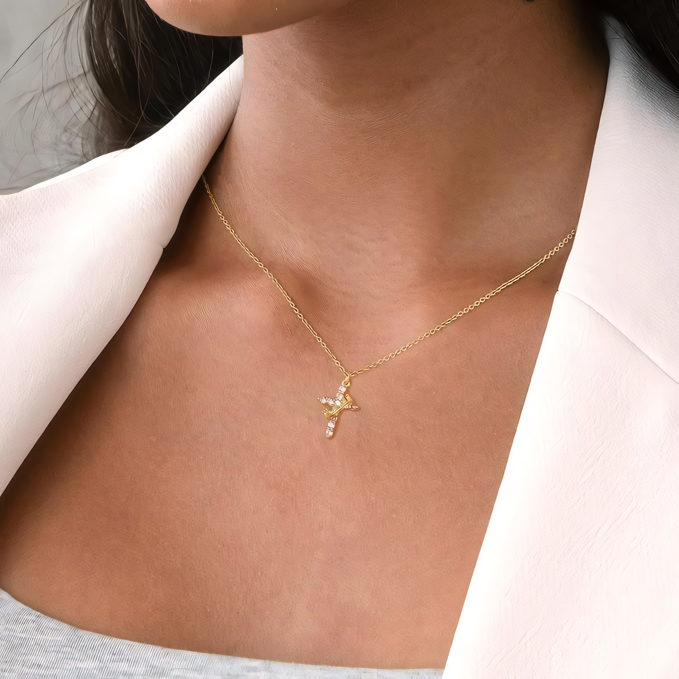 Crown Cross Necklace
