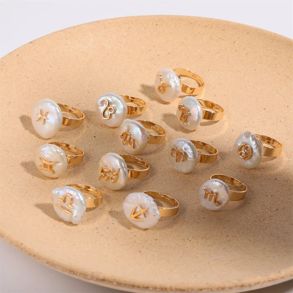 Zodiac Pearl Rings