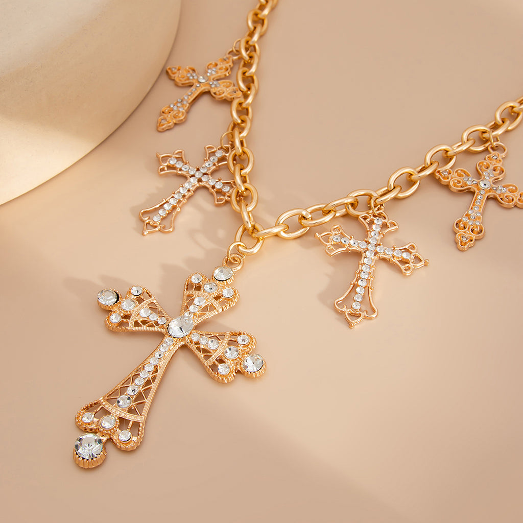 Chunky Cathedral Cross Necklace