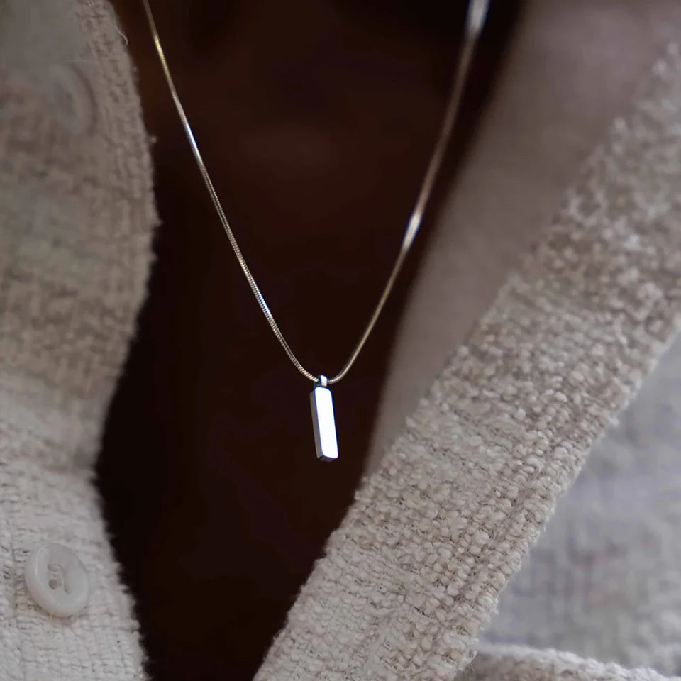 Unisex Minimalistic Ingot Chain