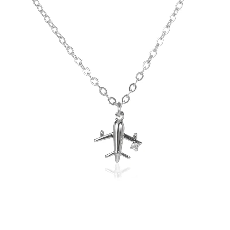Dainty Travel Airplane Necklace