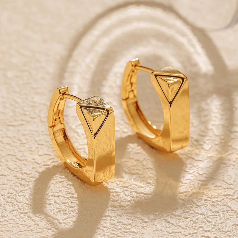 18k Minimal Block Earrings