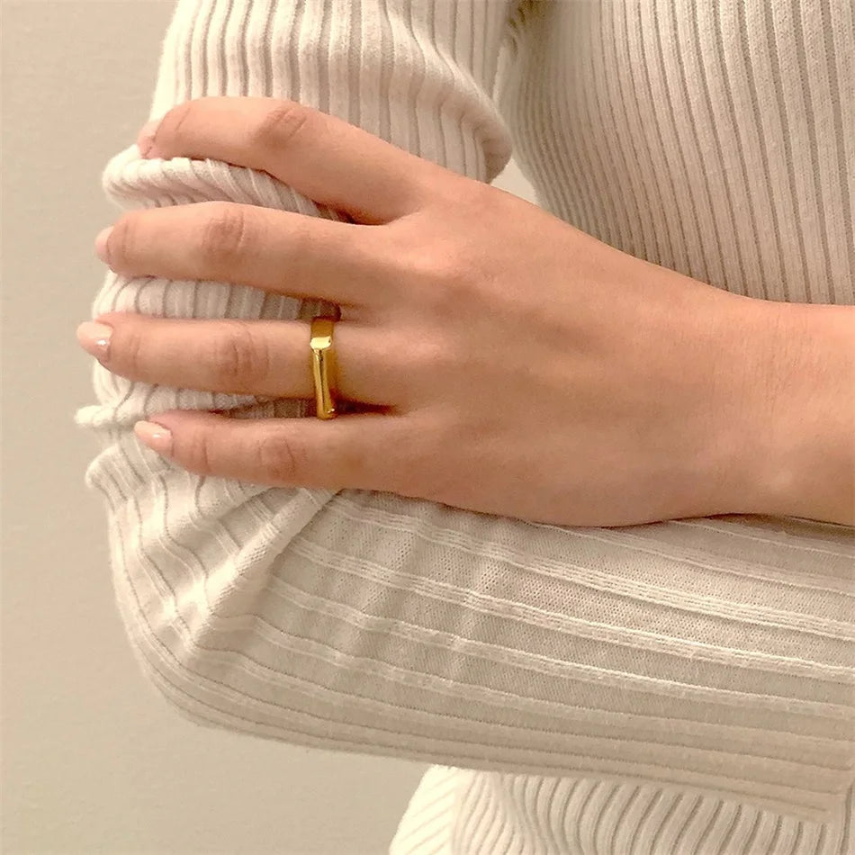 Unisex Geometric Ingot Ring