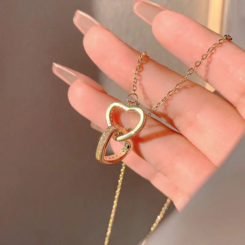 Double Heart Necklace