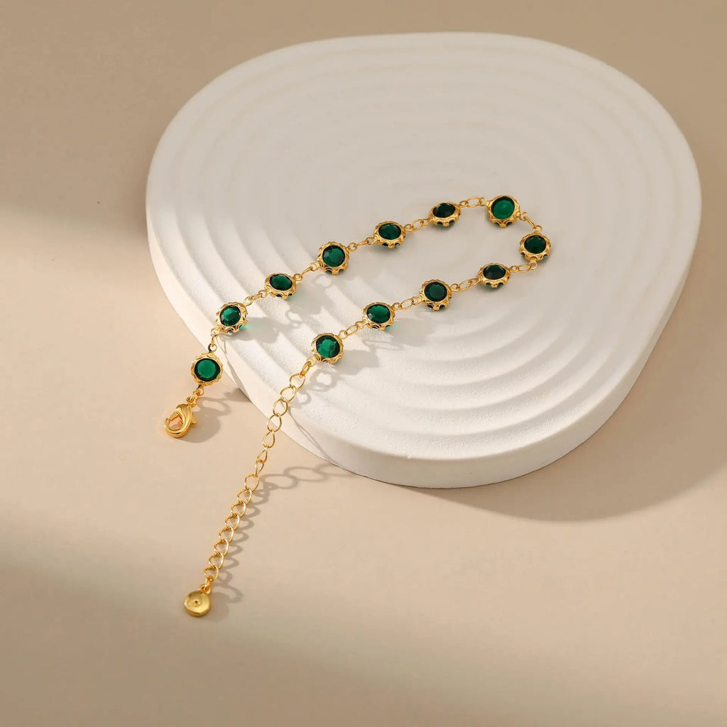 18k Dark Inlaid Crystal Bracelet