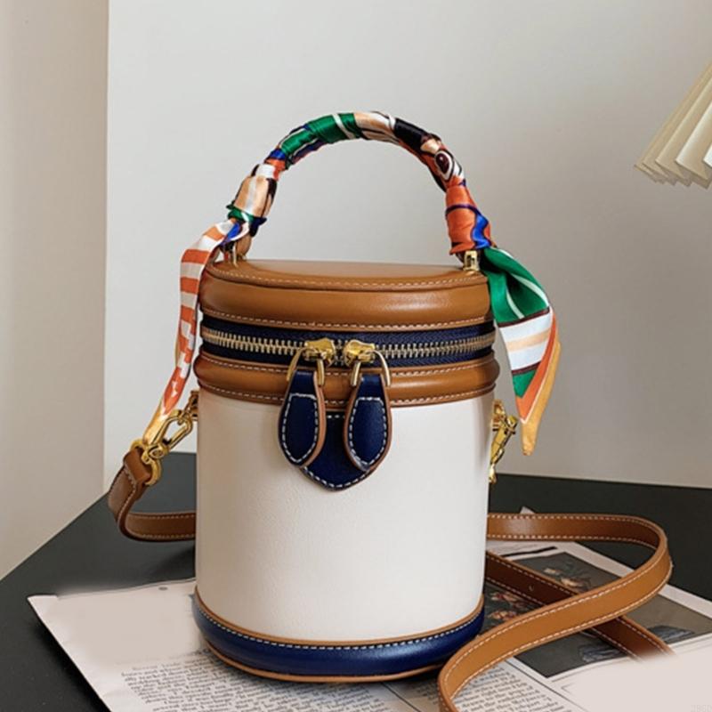 Color-Block Bucket Bag