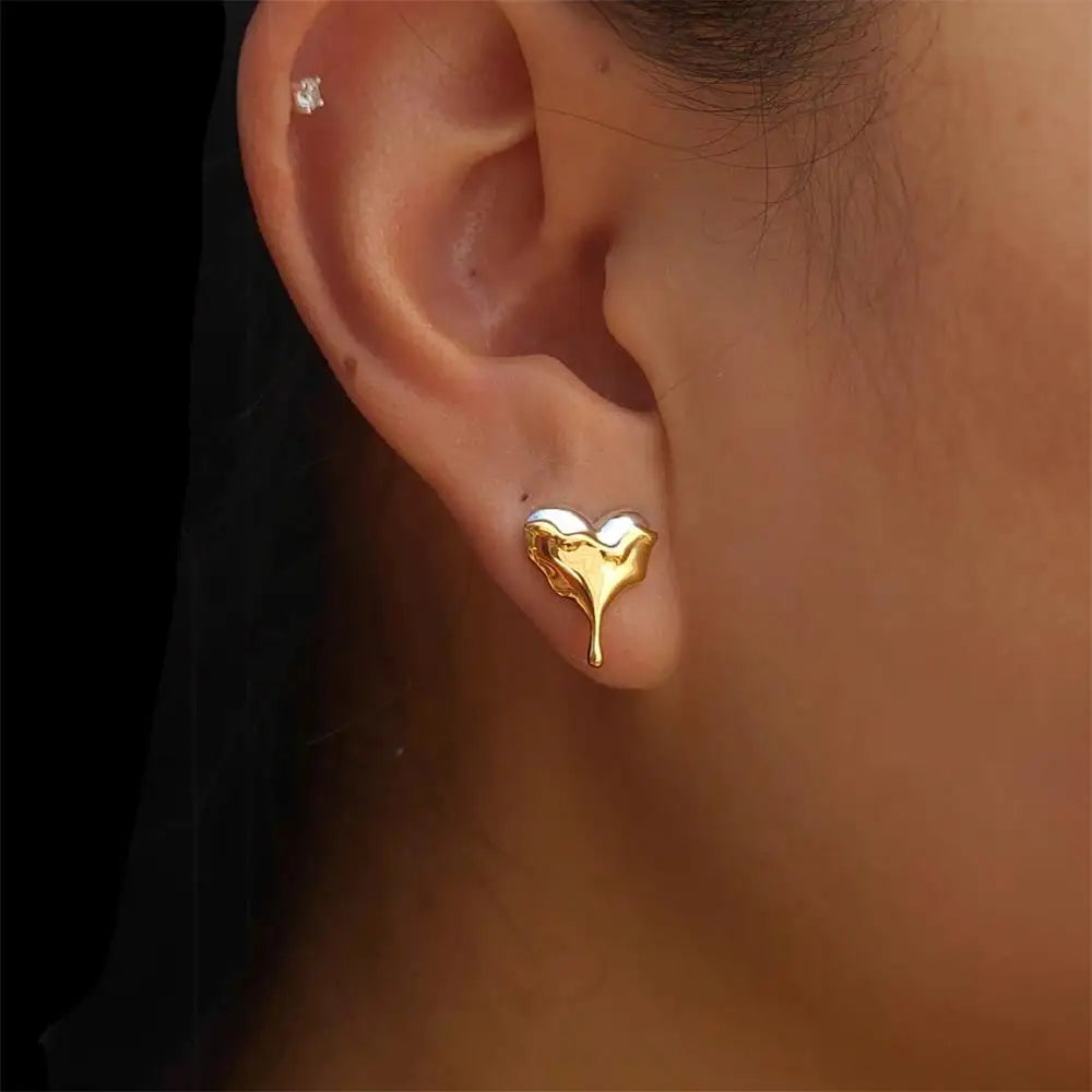 Melted Heart Earrings