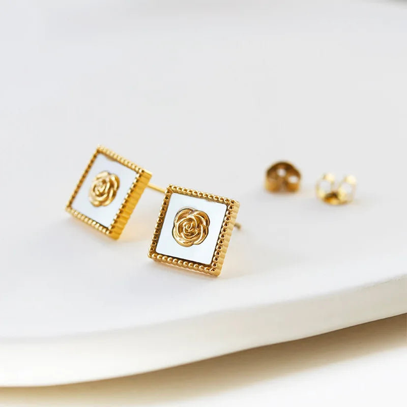 Rose Frame Earrings