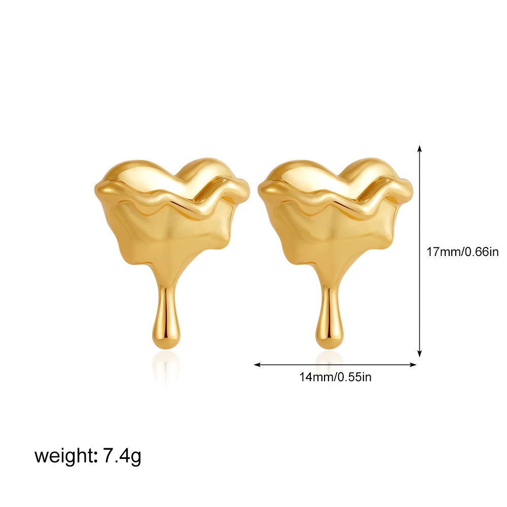 Melted Heart Earrings