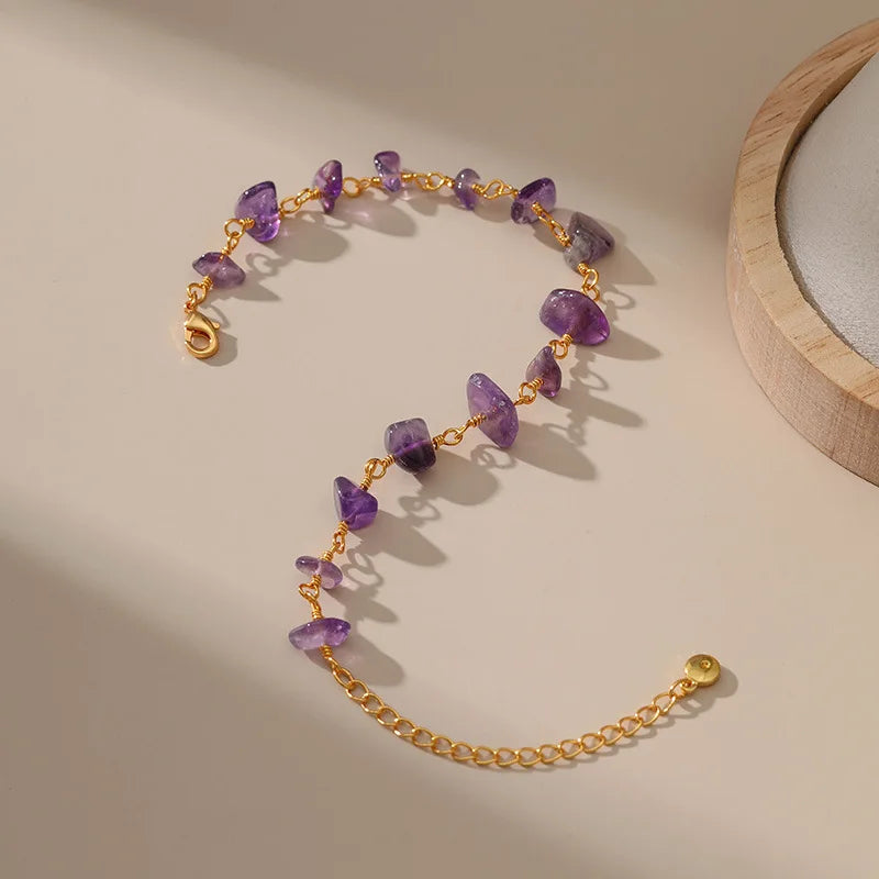 18k Purple Crystal Bracelet