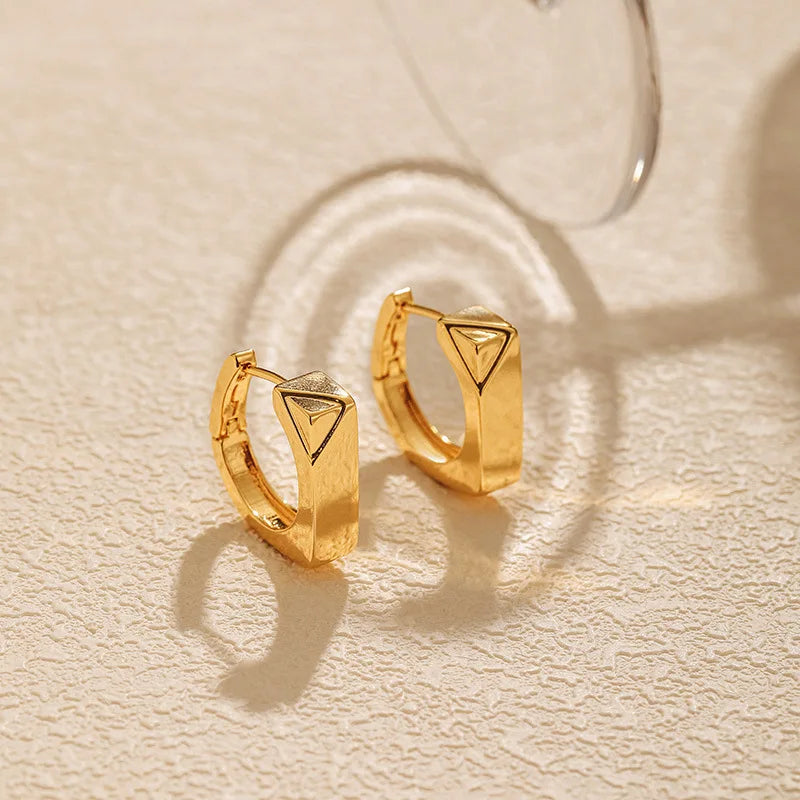 18k Minimal Block Earrings