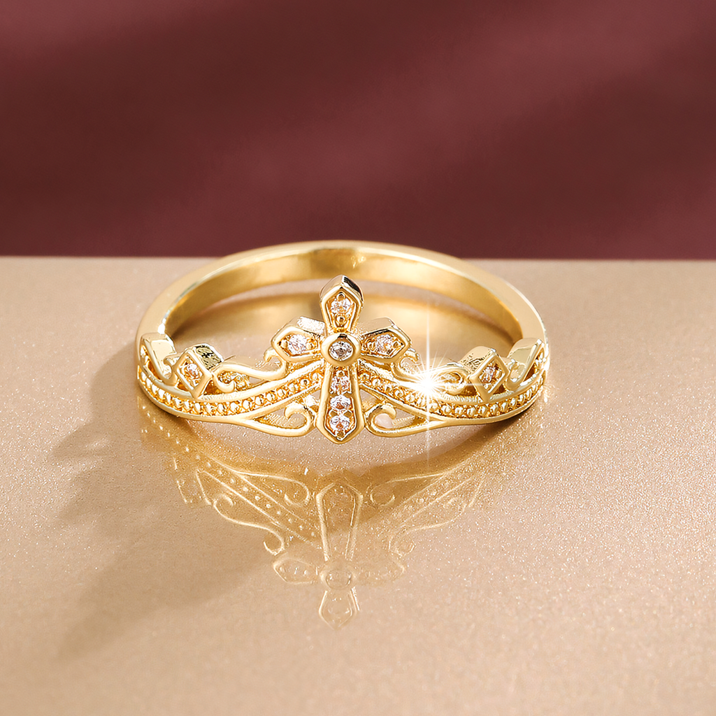 Regal Cross Ring