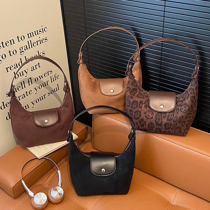 Suede Hobo Shoulder Bag