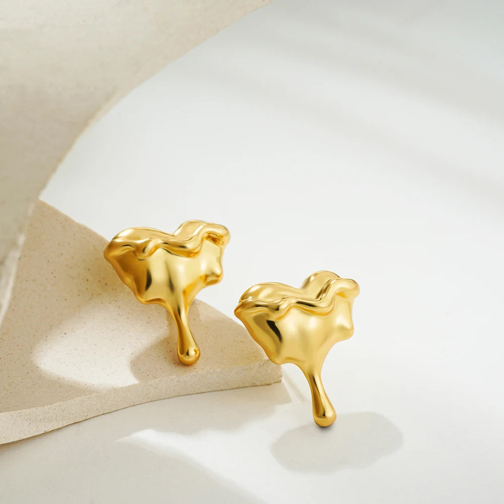 Melted Heart Earrings