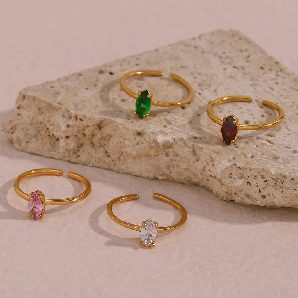 Minimalist Crystal Rings