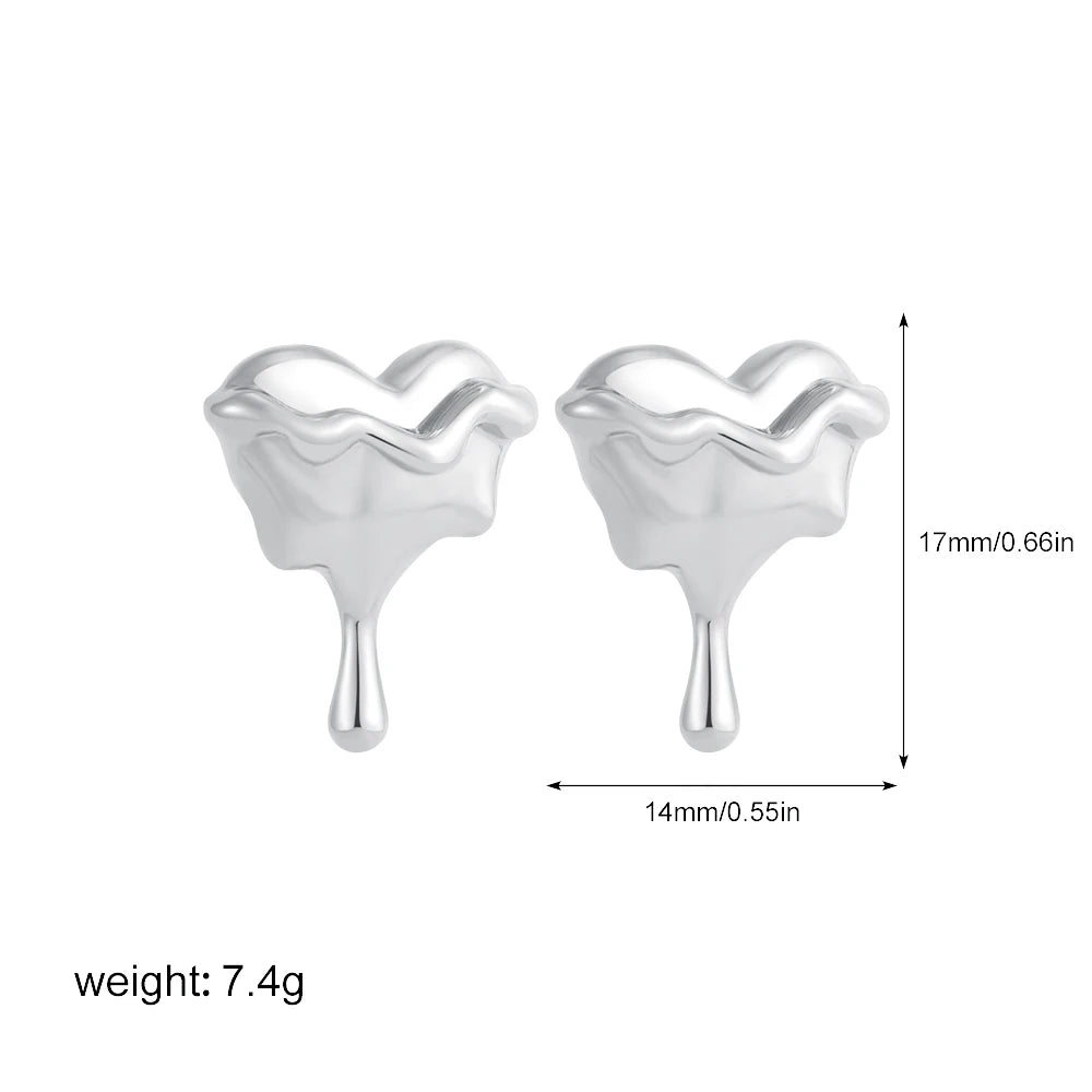 Melted Heart Earrings