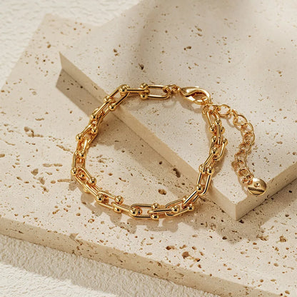 18k Chunky Horseshoe Bracelet