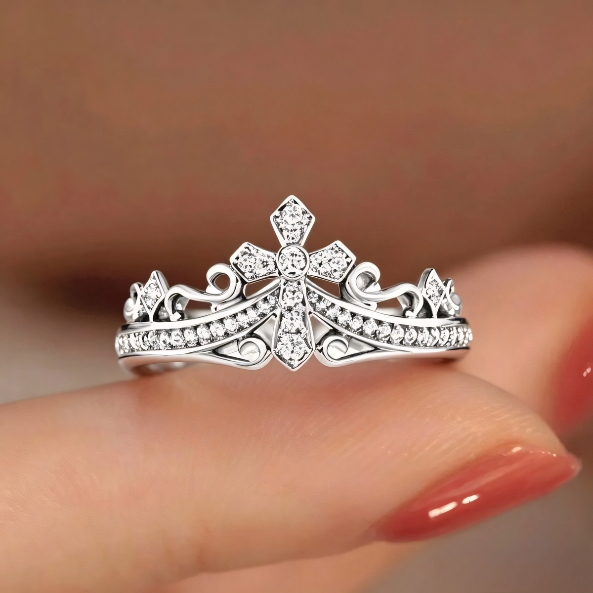 Regal Cross Ring