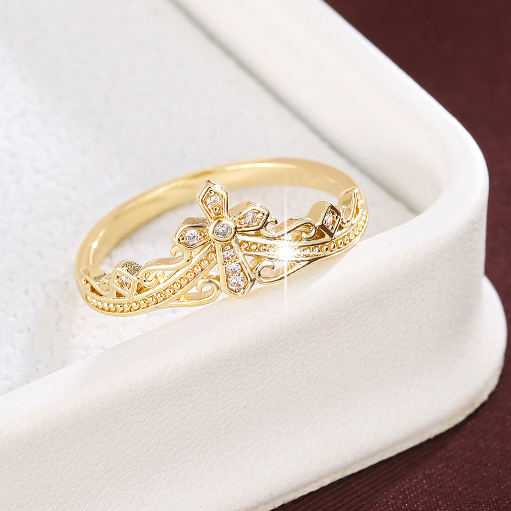 Regal Cross Ring