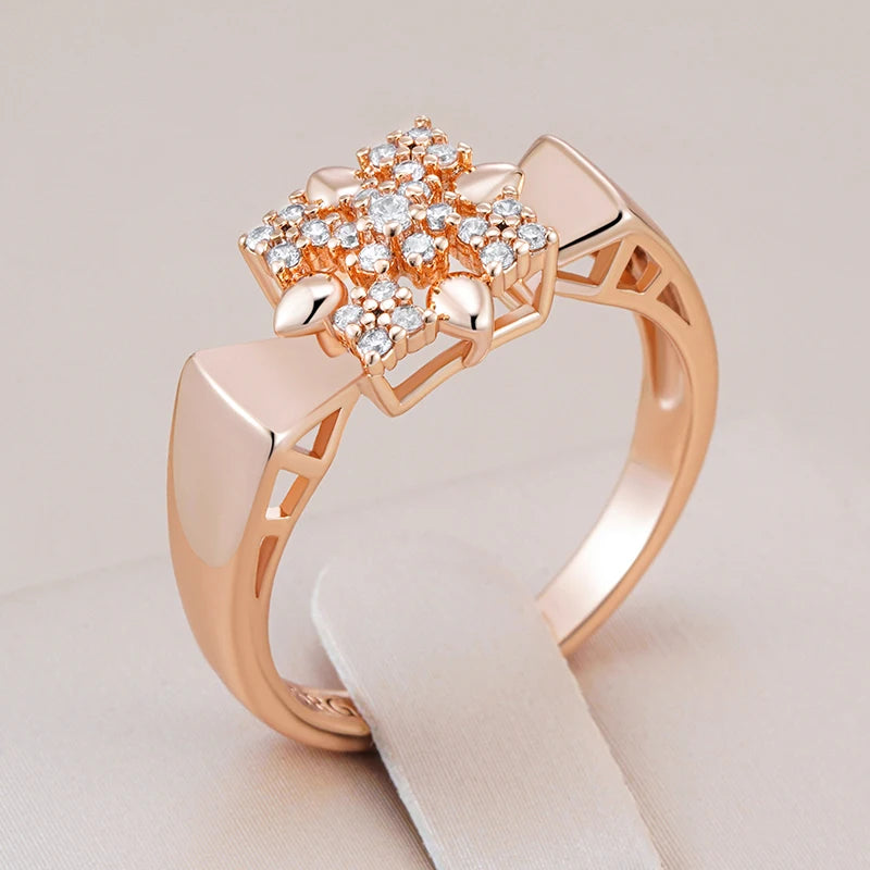 Cute Square Rings Floral Square Ring – Huenaut