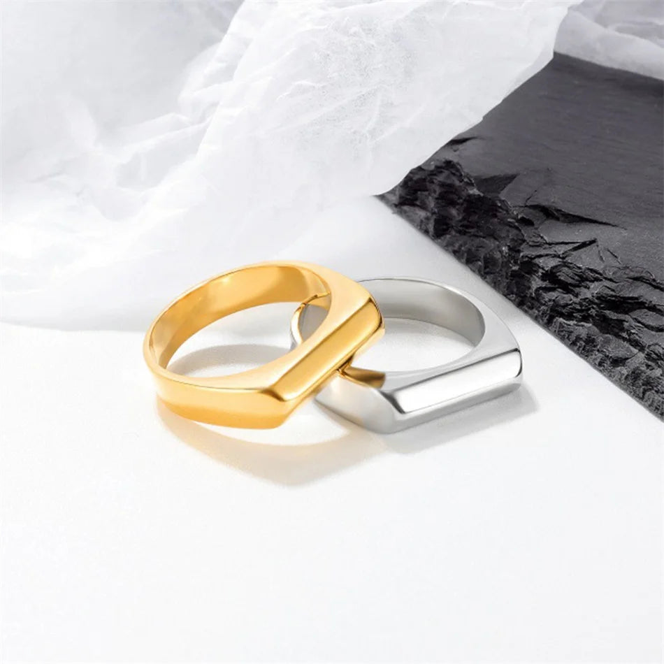 Unisex Geometric Ingot Ring